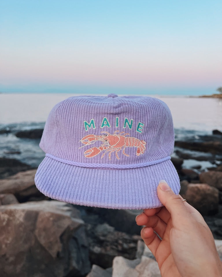 Lavender Cord Hat - Maine Lobster
