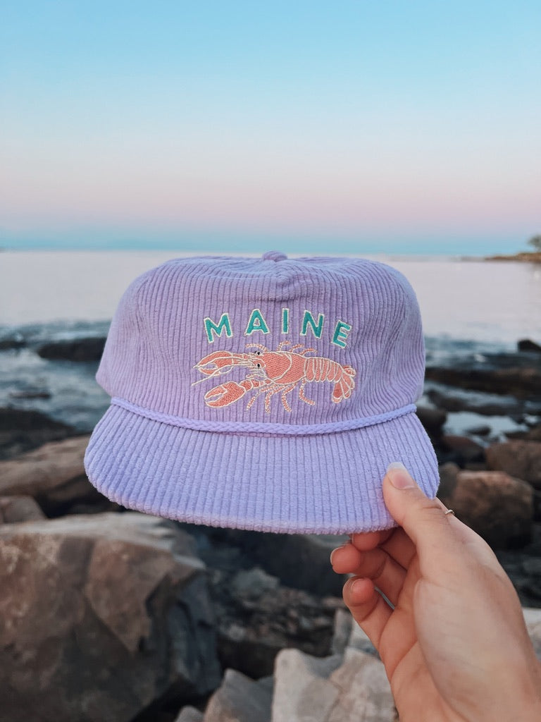 Lavender Cord Hat - Maine Lobster