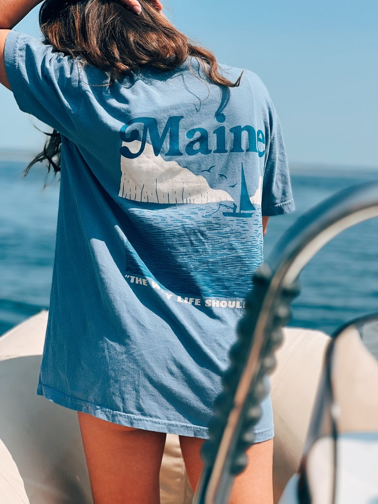Fisherman - Blue Jean Tee