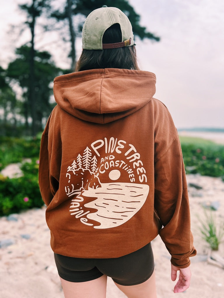 Pine Tree - Brown Hoodie