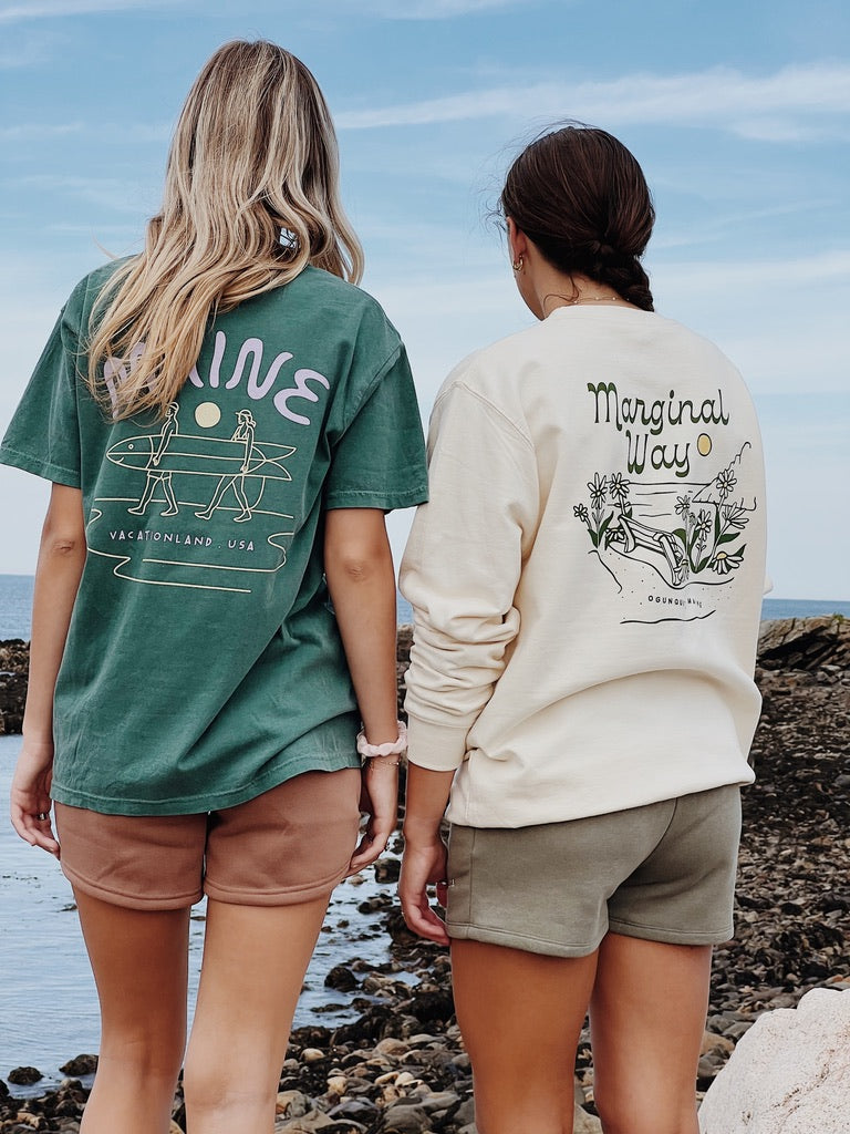 Longboard Surfer - Spruce Tee
