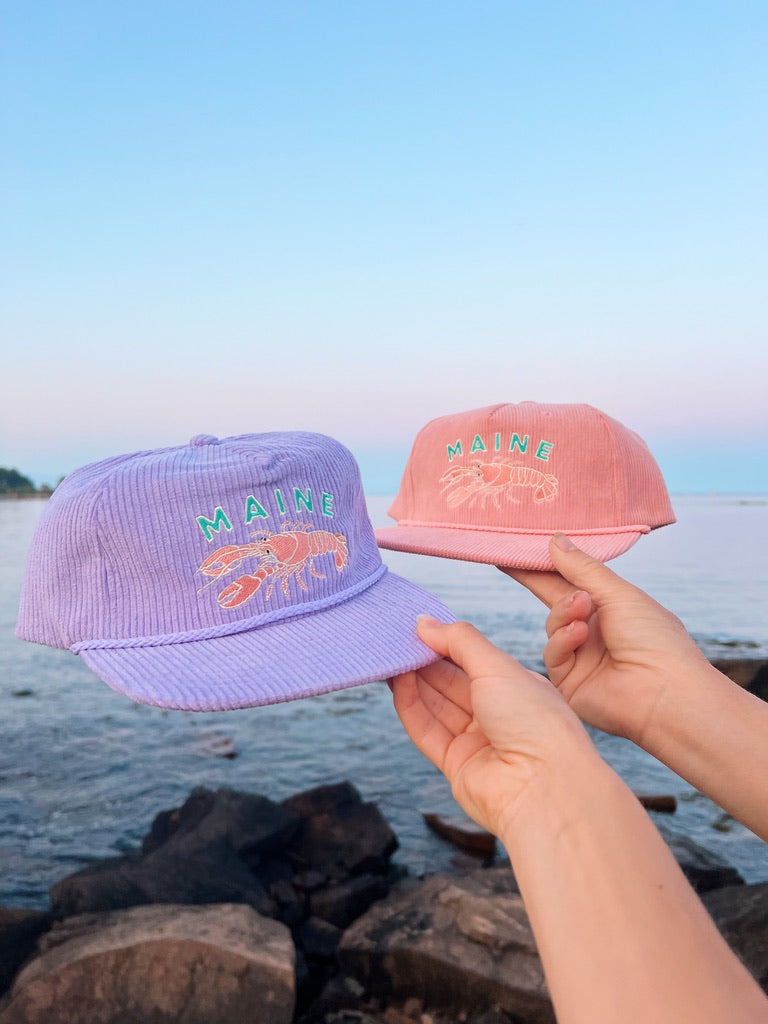 Lavender Cord Hat - Maine Lobster
