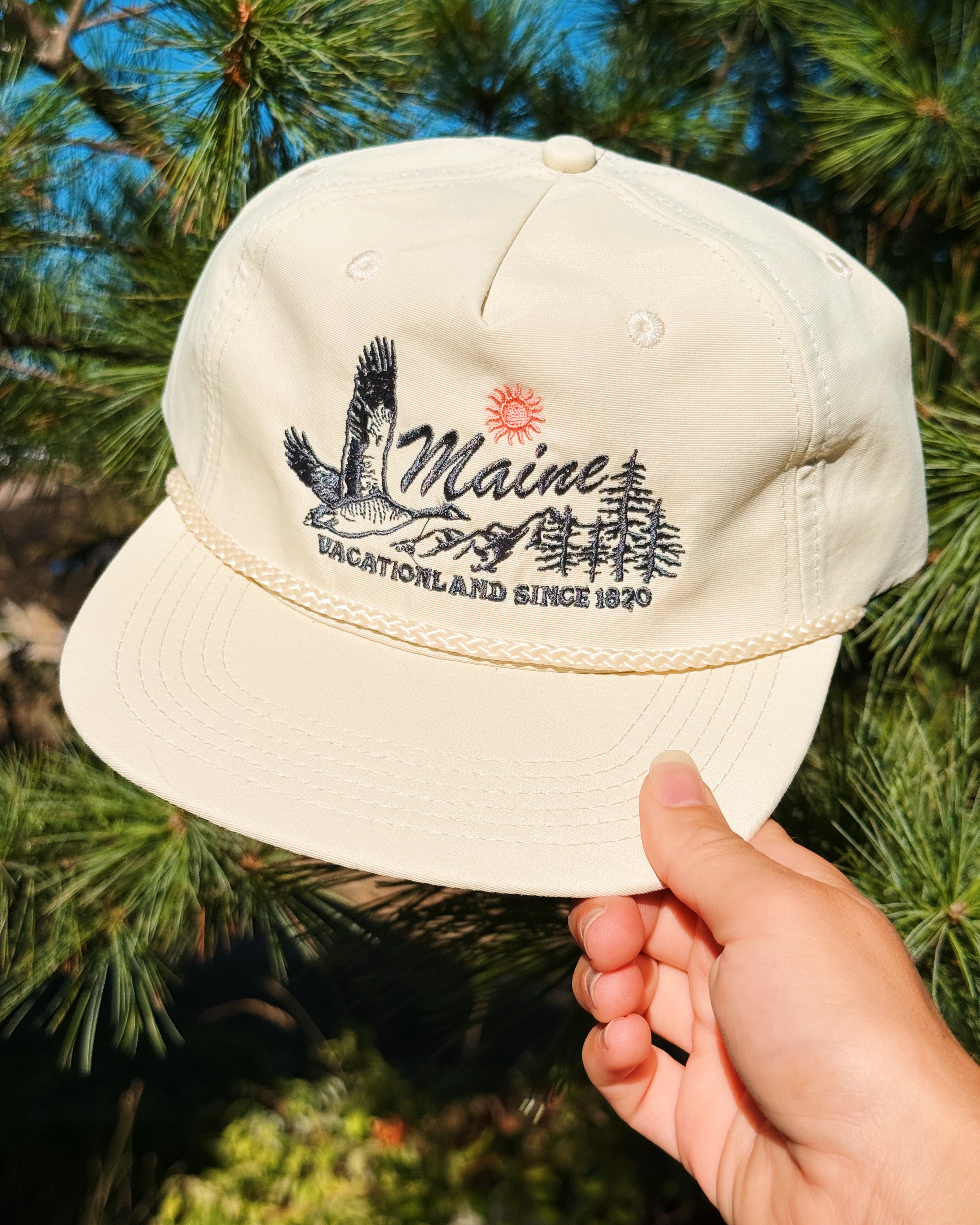 Ivory Nylon Hat - Maine Goose