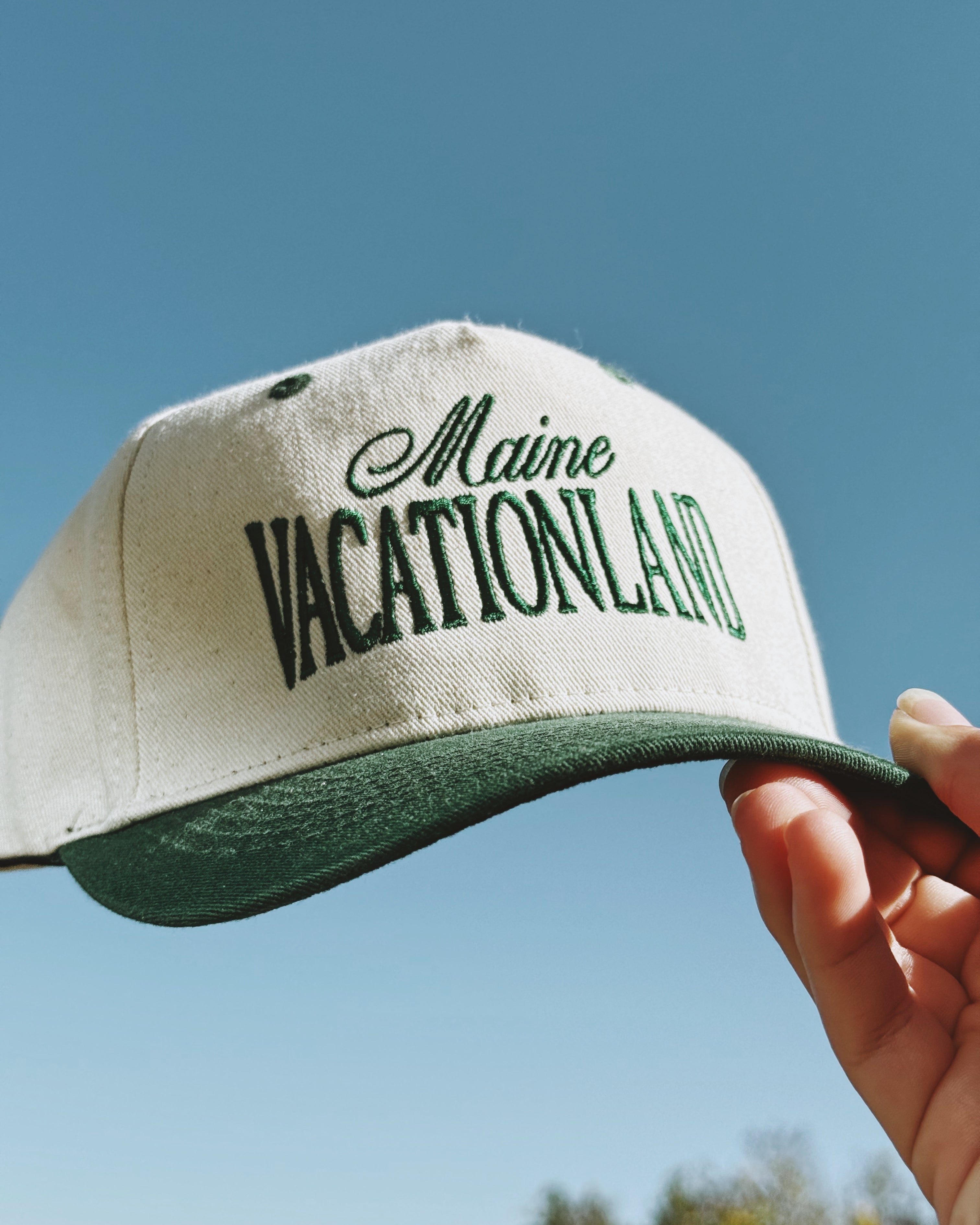Green/Cream - Vacationland Hat