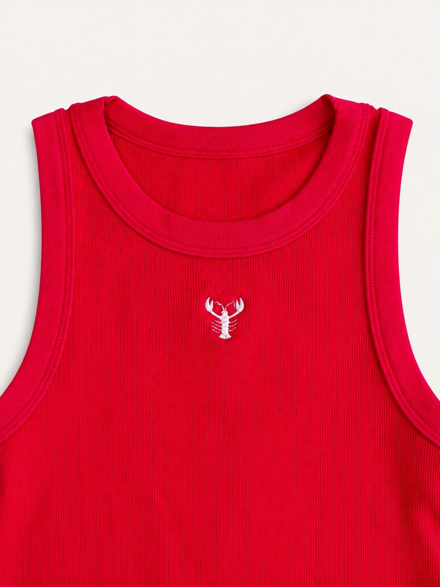 Tiny Lobster - Red Tank Top
