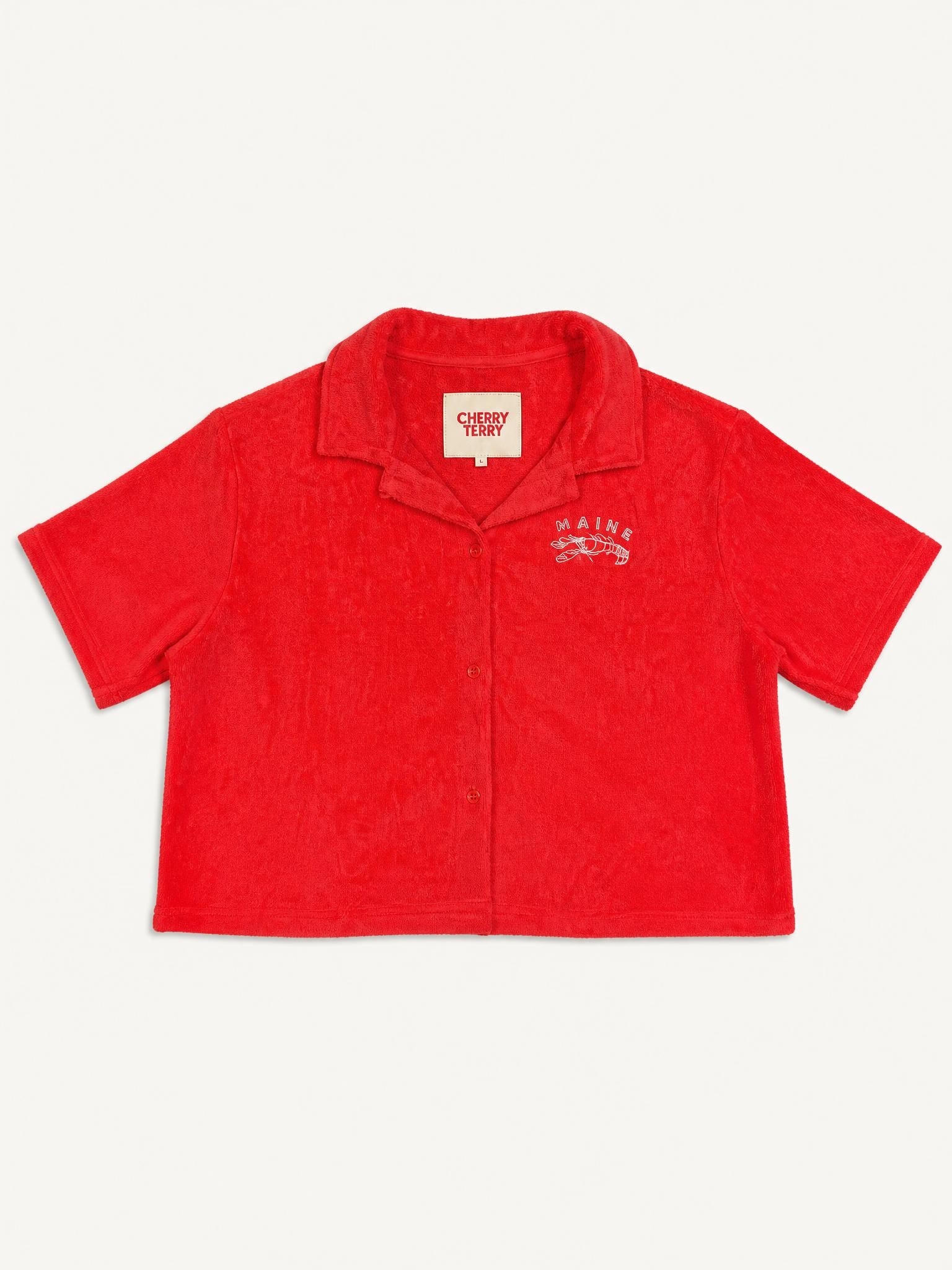 Terry Cloth Boxy - Maine Lobster