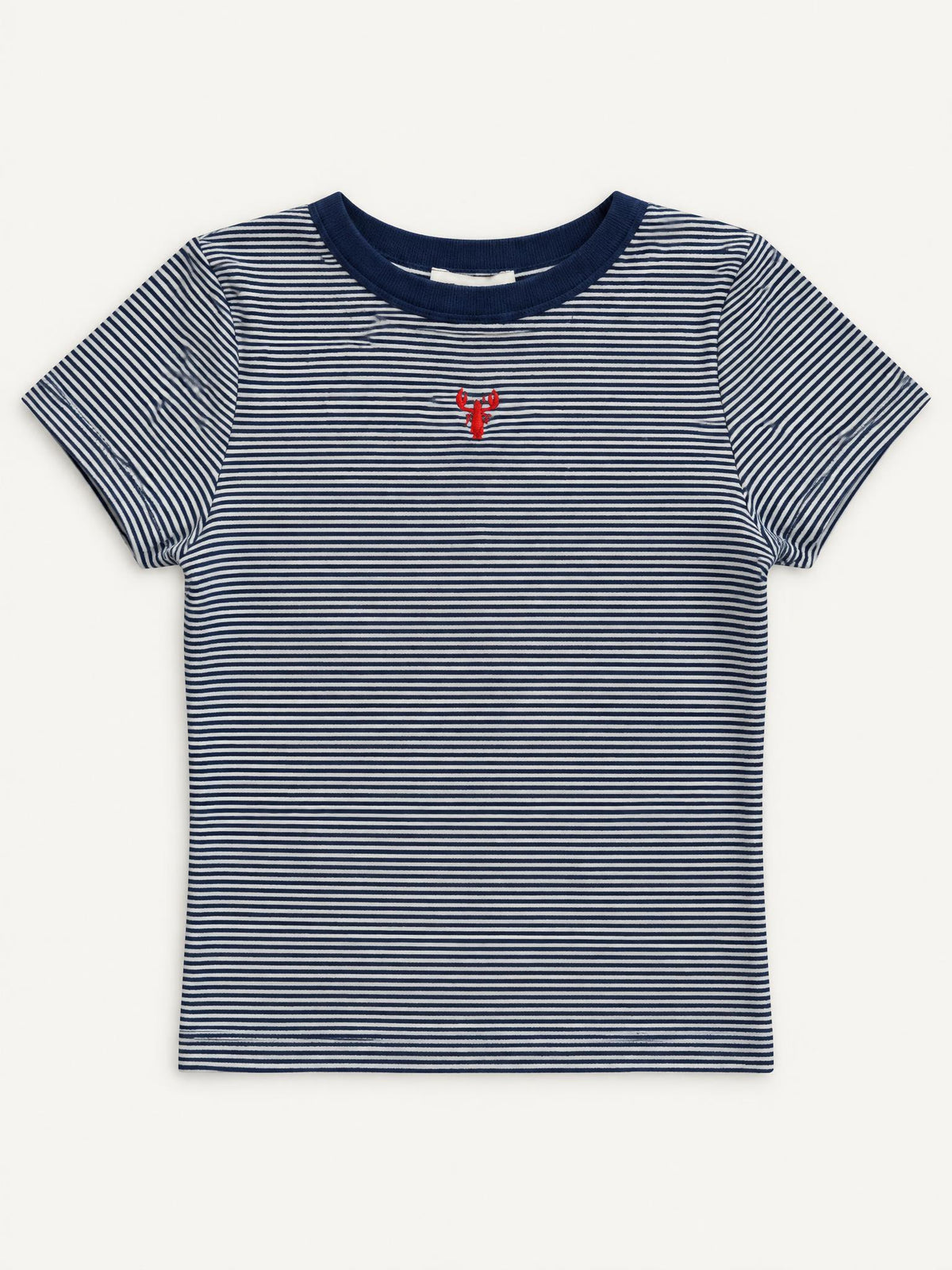 Tiny Lobster - Nautical Stripe Crop Tee
