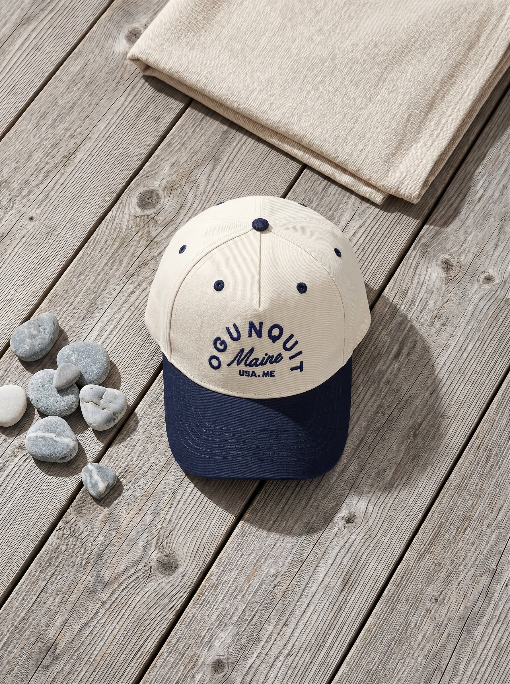 Cream/Navy - Ogunquit Hat