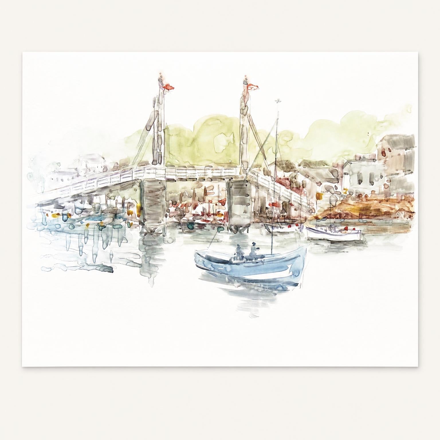 Paper Art Print - Drawbridge Watercolor