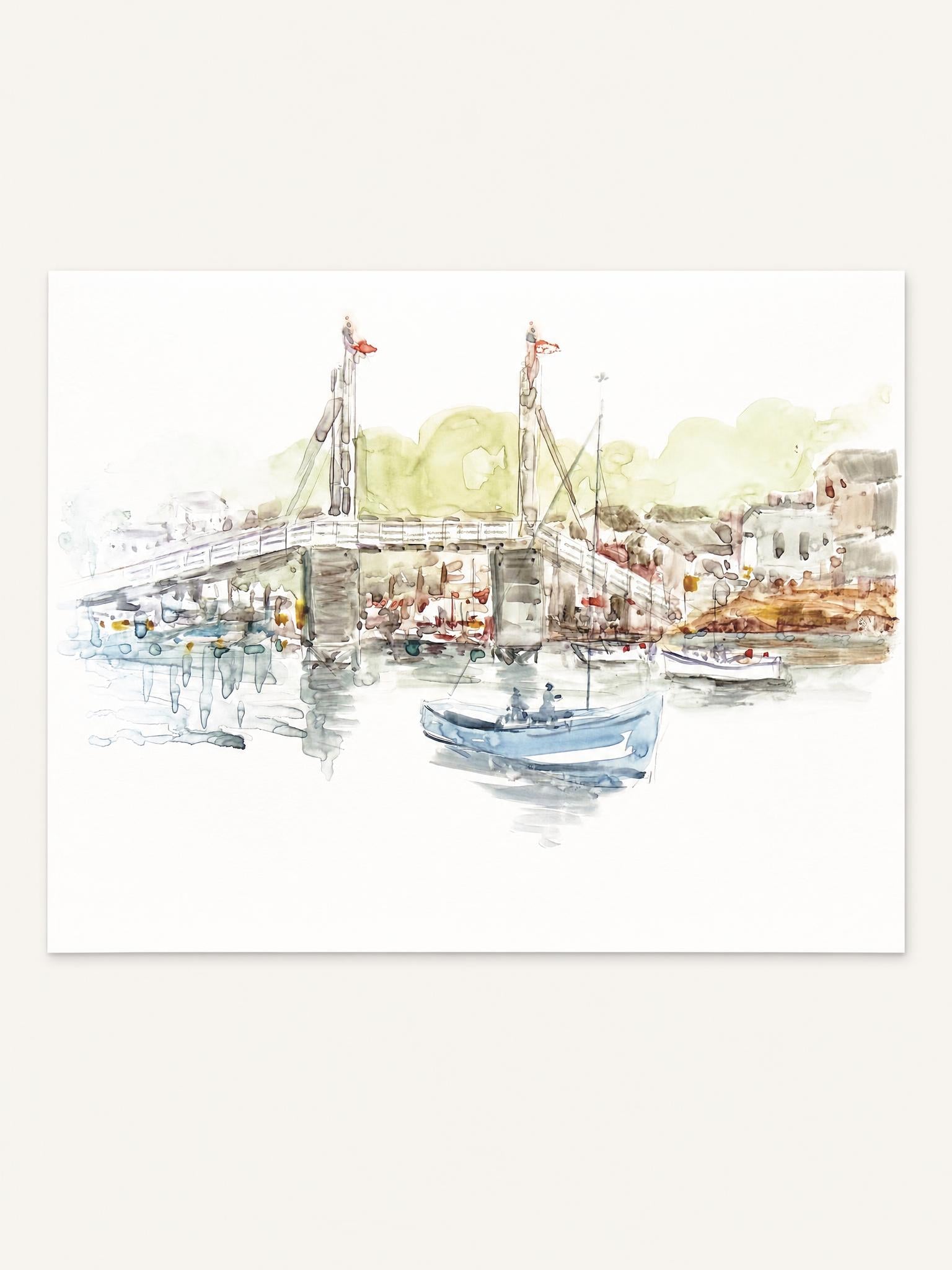 Paper Art Print - Drawbridge Watercolor