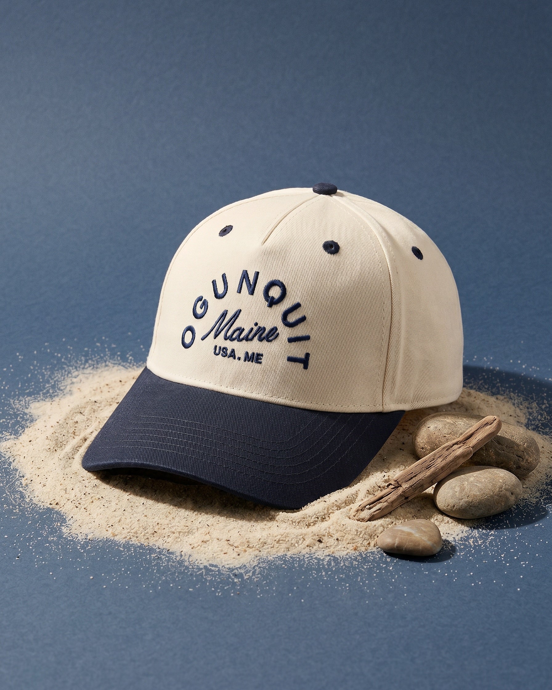 Cream/Navy - Ogunquit Hat
