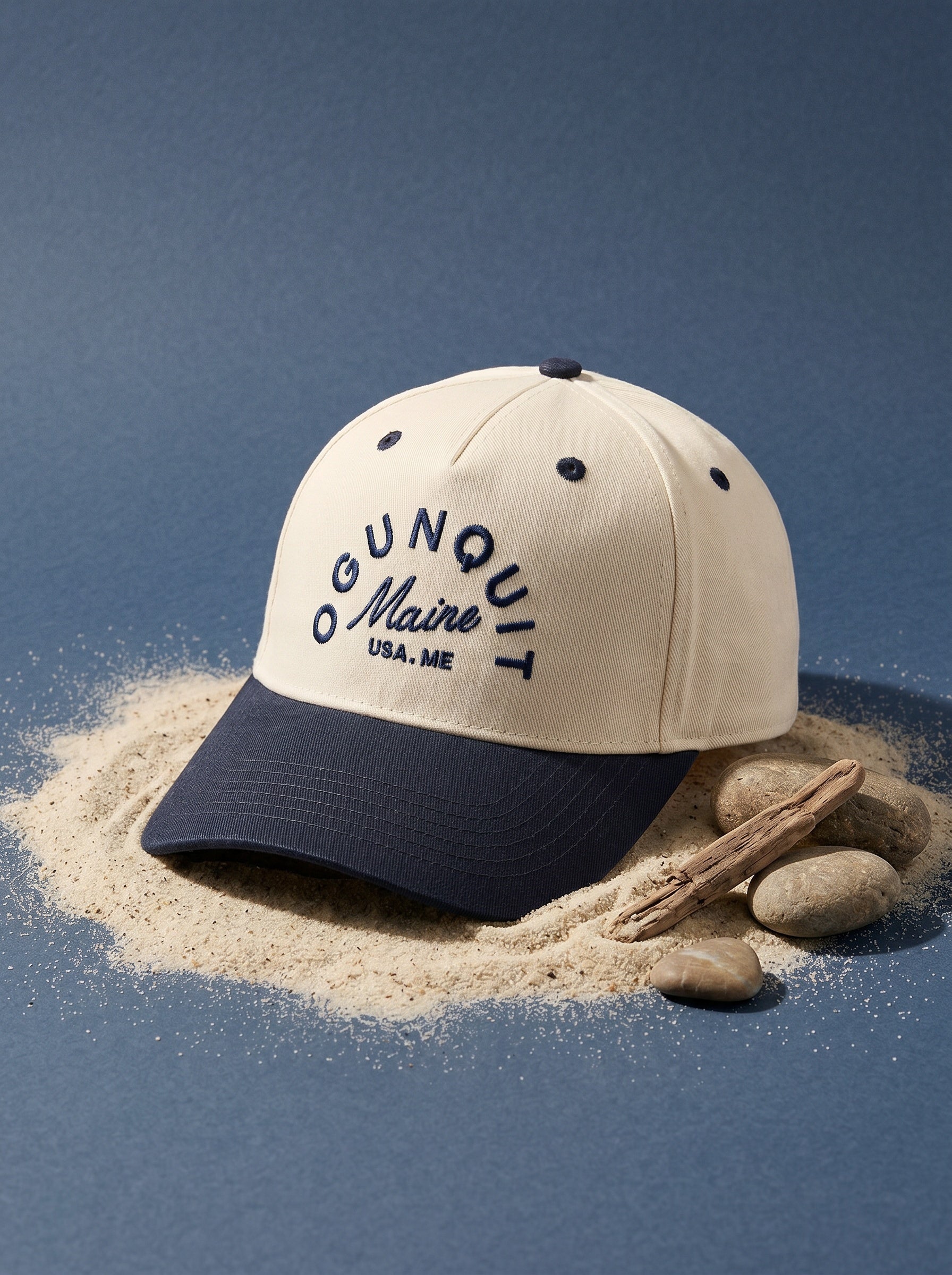 Cream/Navy - Ogunquit Hat