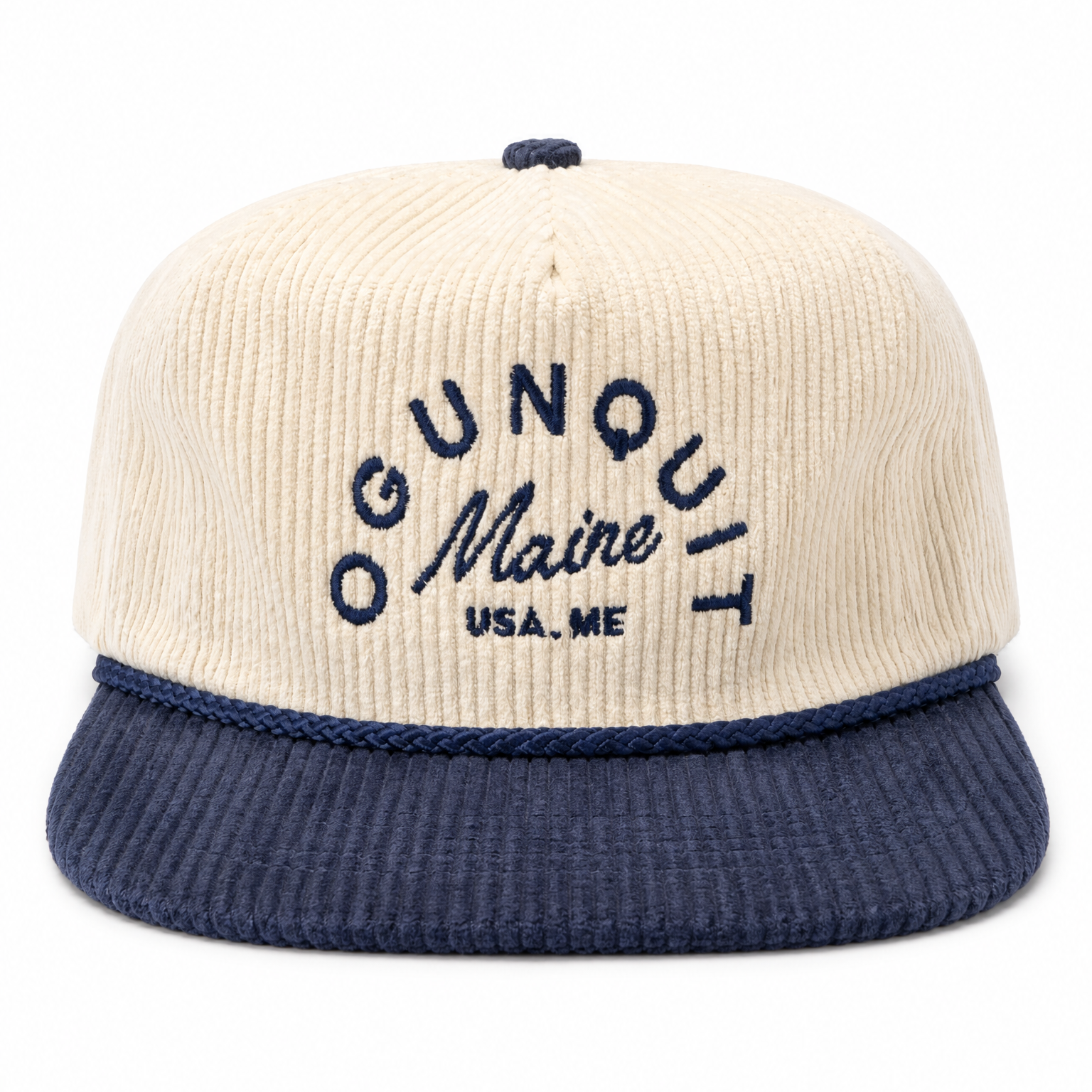 Cord Navy/Cream Hat - Ogunquit