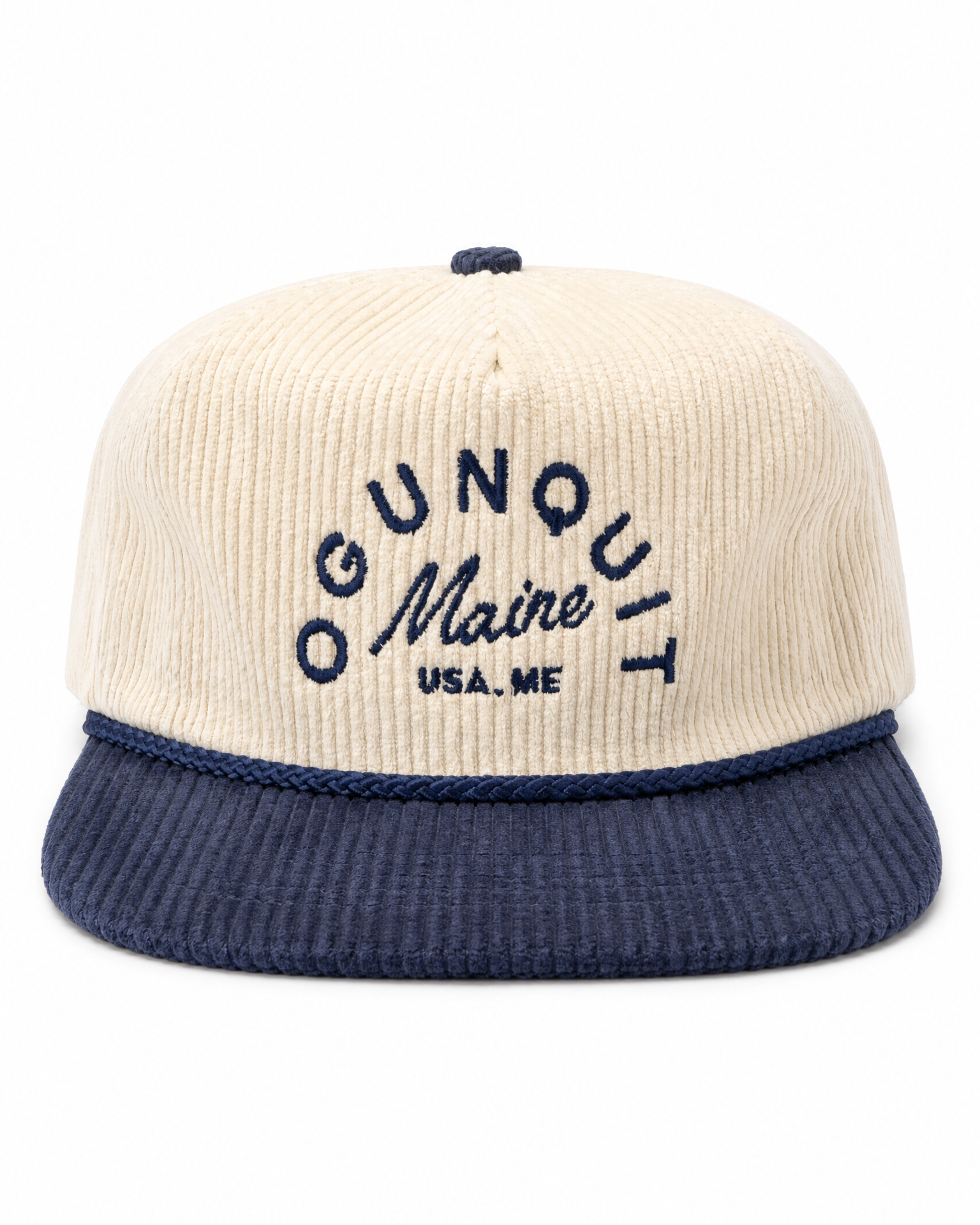 Cord Navy/Cream Hat - Ogunquit