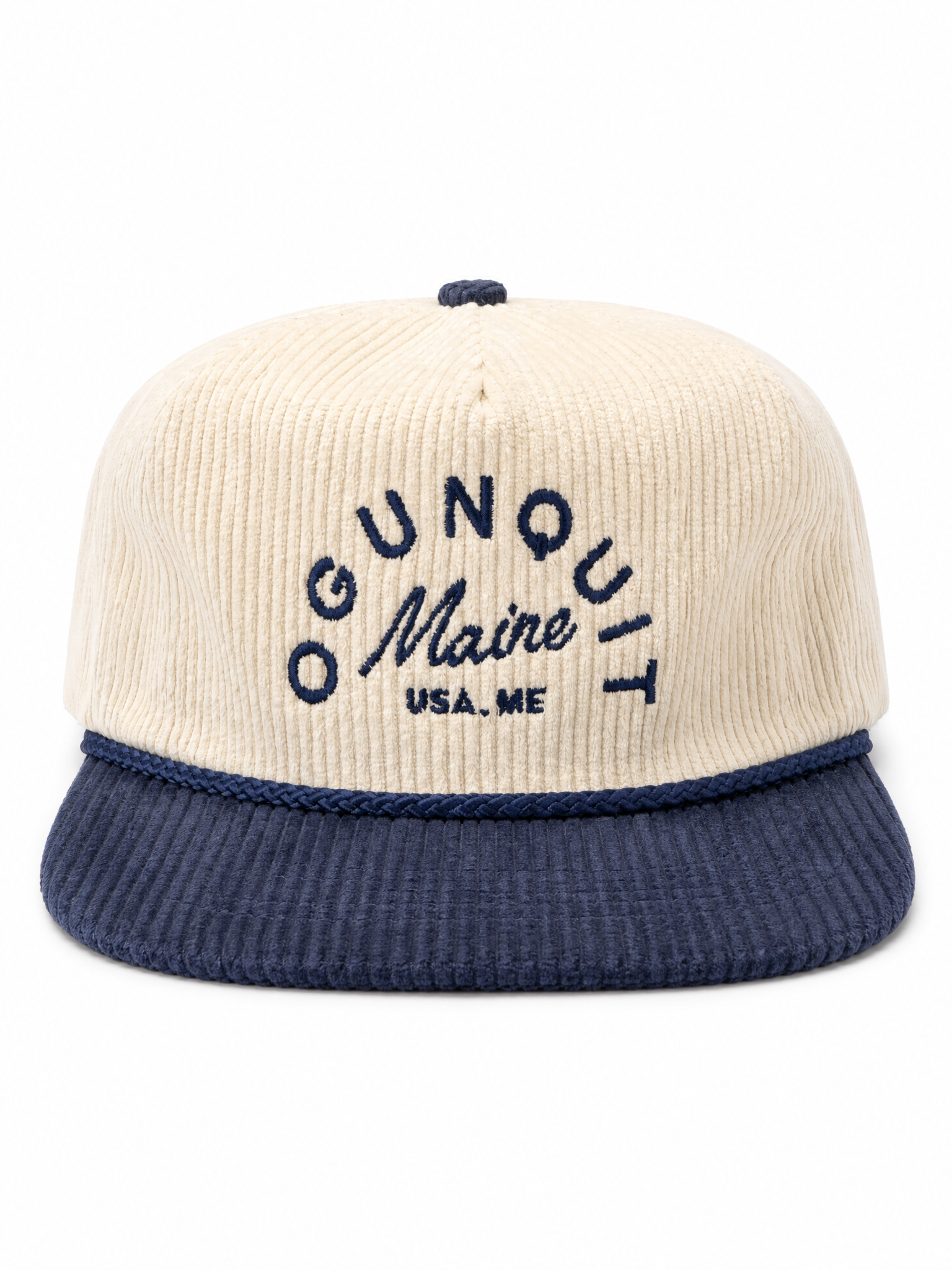 Cord Navy/Cream Hat - Ogunquit